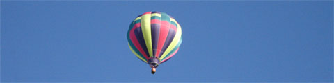 hot-air balloon Single balloon in front of my house on the morning of September 29, 2006