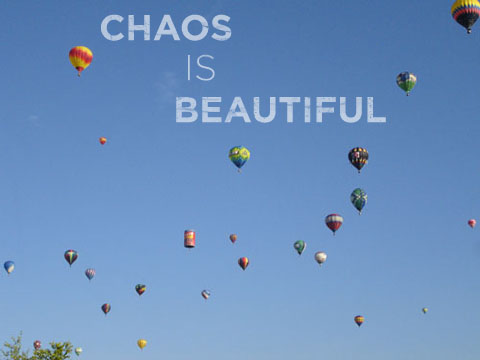 Chaos is beautiful - balloons in front of my house on the morning of September 29, 2006 tons of hot-air balloons in the sky