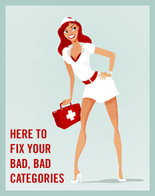 Apply heat to the affected area sexy nurse illustration