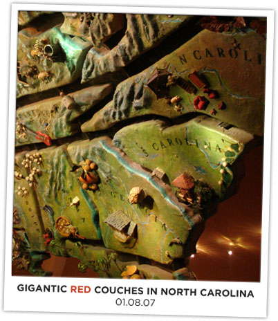 Gigantic red couches in North Carolina Gigantic red couches in North Carolina