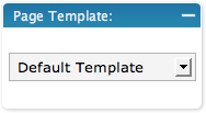 WordPress Page Template Dropdown Box