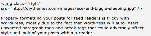 Proper treatment for right or left-aligned images WordPress post entry field