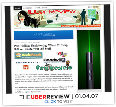 The UberReview — Click to visit! Polaroid picture of a Web design