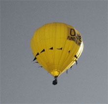 Yellow hot air balloon Yellow hot air balloon